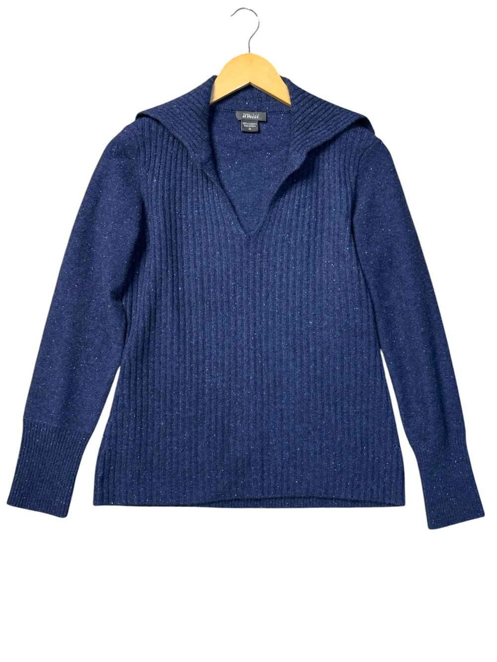 Pure Amici Cashmere Ribbed Sweater size M